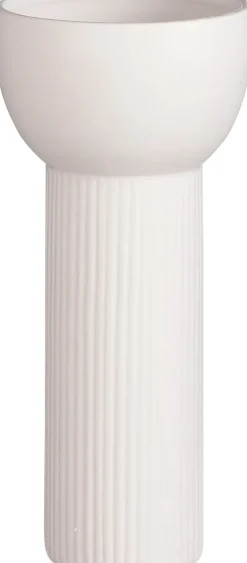 Mica Decorations vaas Pino wit D 13,5 H 25,5 cm