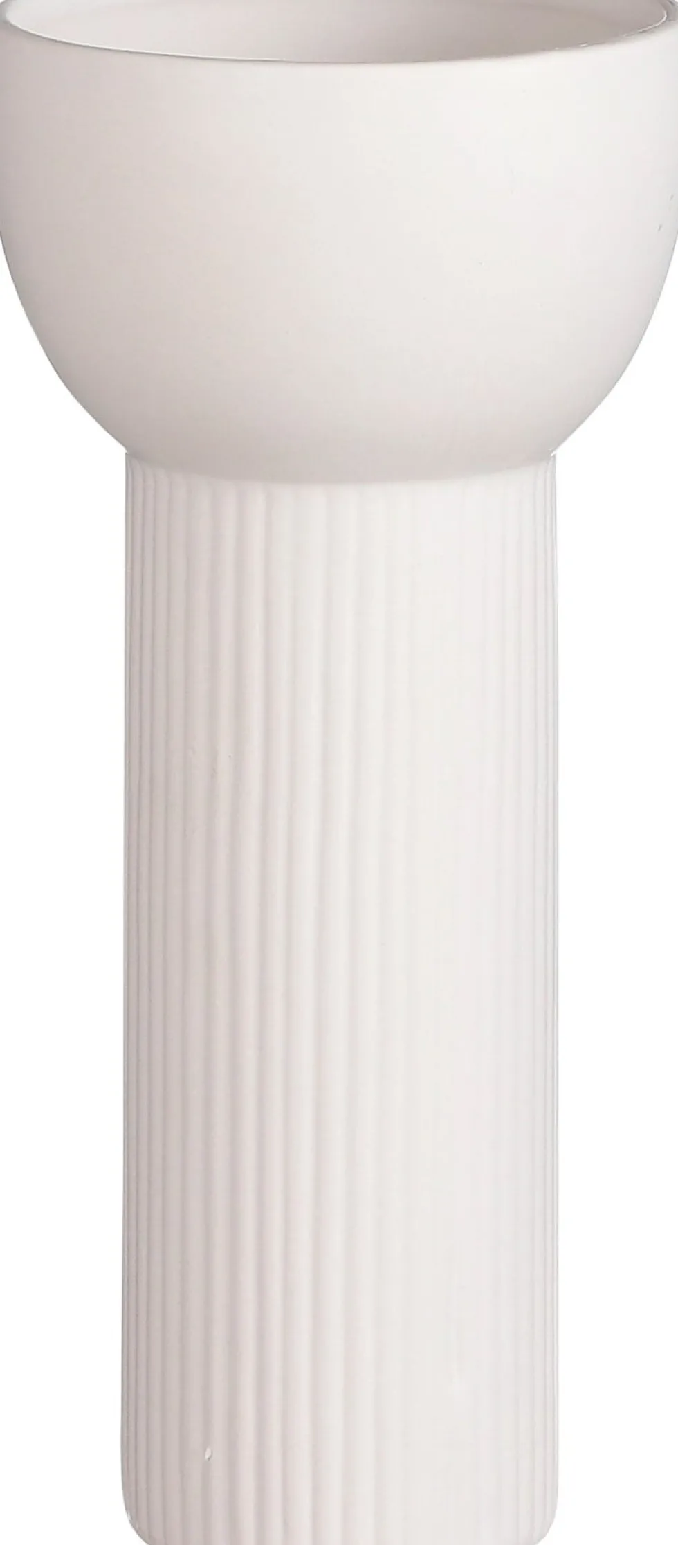 Mica Decorations vaas Pino wit D 13,5 H 25,5 cm