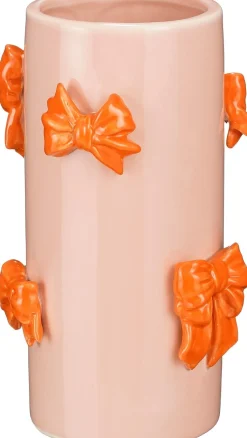 Mica Decorations vaas roze / oranje D 14 H 22,5 cm