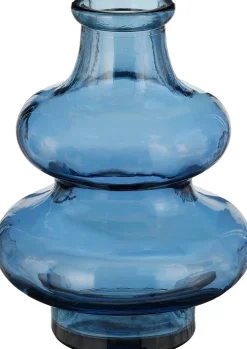 Mica Decorations vaas Sira blauw D 14 H 16 cm