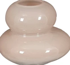 Mica Decorations vaas Stacey roze D 10,5 H8,5 cm
