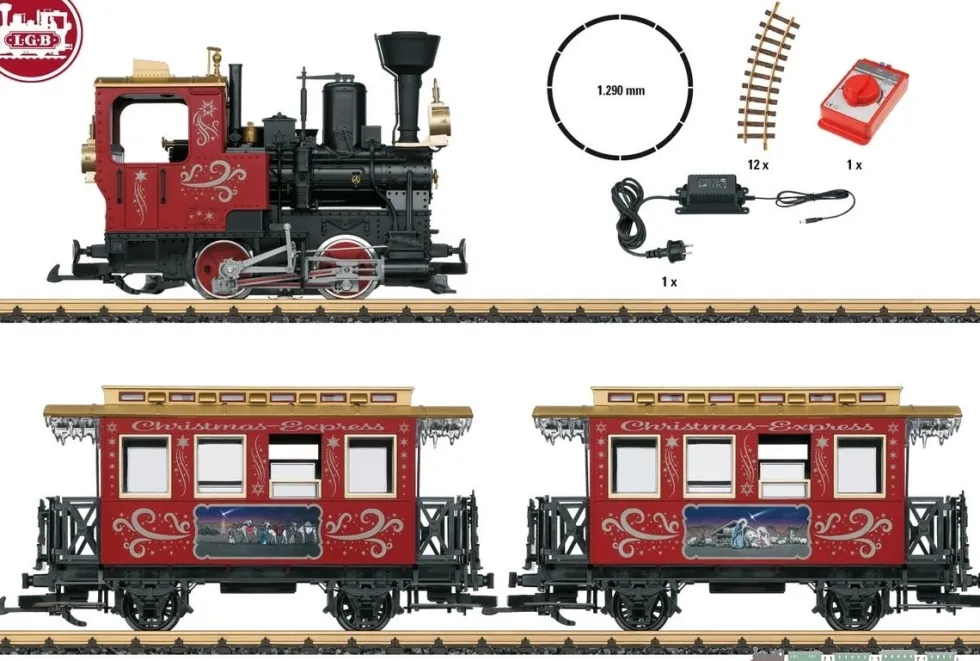 Märklin LGB kerstdorp set kersttrein 54 x 15,5 x 75 cm 16-delig
