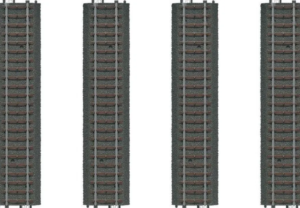 Märklin Start Up kerstdorpminiatuur rails recht kort 11 x 2,5 x 24,6 cm 4 stuks