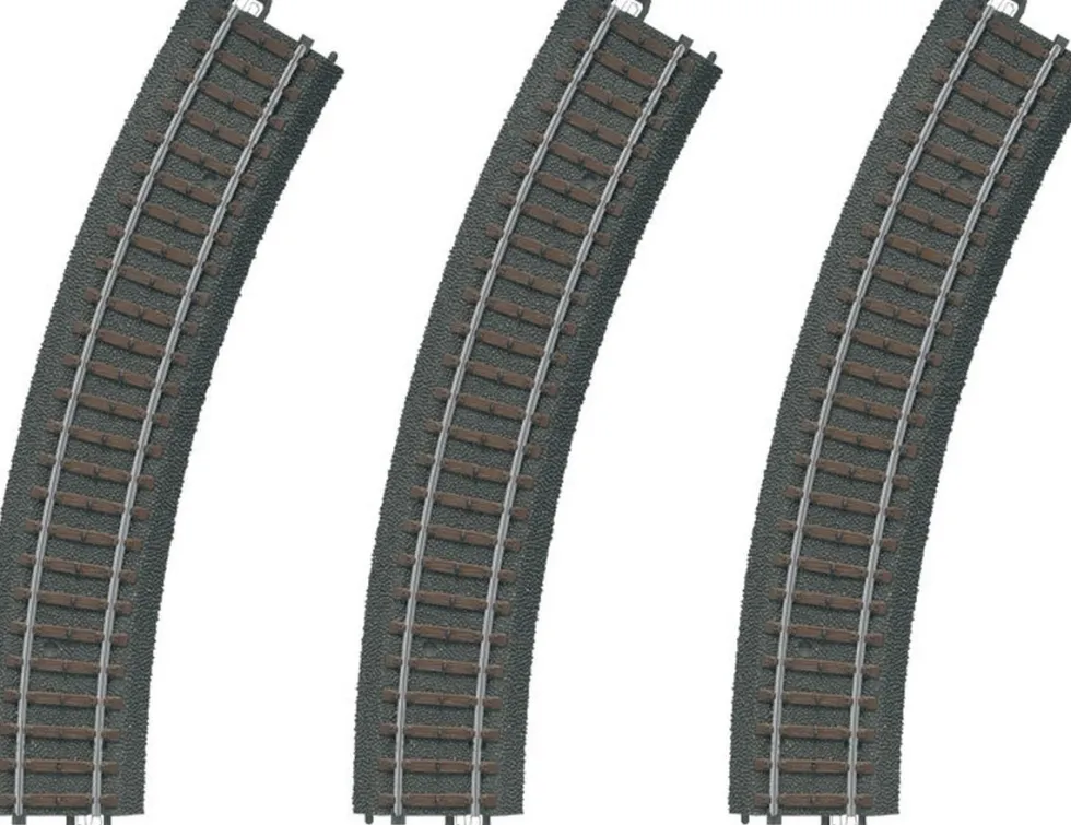 Märklin Start Up kerstdorpminiatuur rails gebogen 2,5 x 2 x 32,5 cm 3 stuks