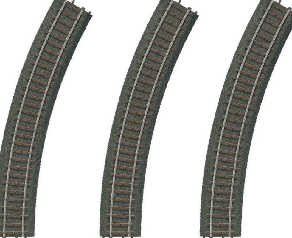 Märklin Start Up kerstdorpminiatuur rails gebogen 13,5 x 2,5 x 32,5 cm 3 stuks