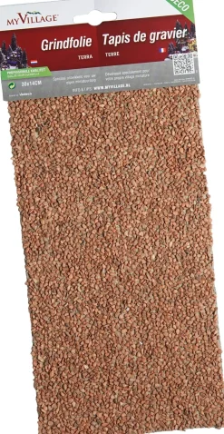 My Village kerstdorp ondergrond grindmat terracotta 30 x 14 x 1 cm