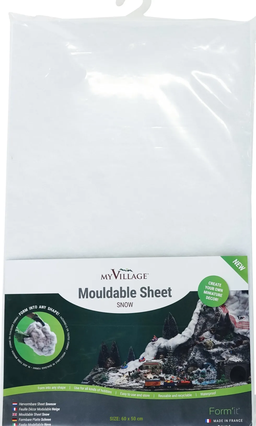 My Village kerstdorp ondergrond sneeuw vormbaar 60 x 50 cm