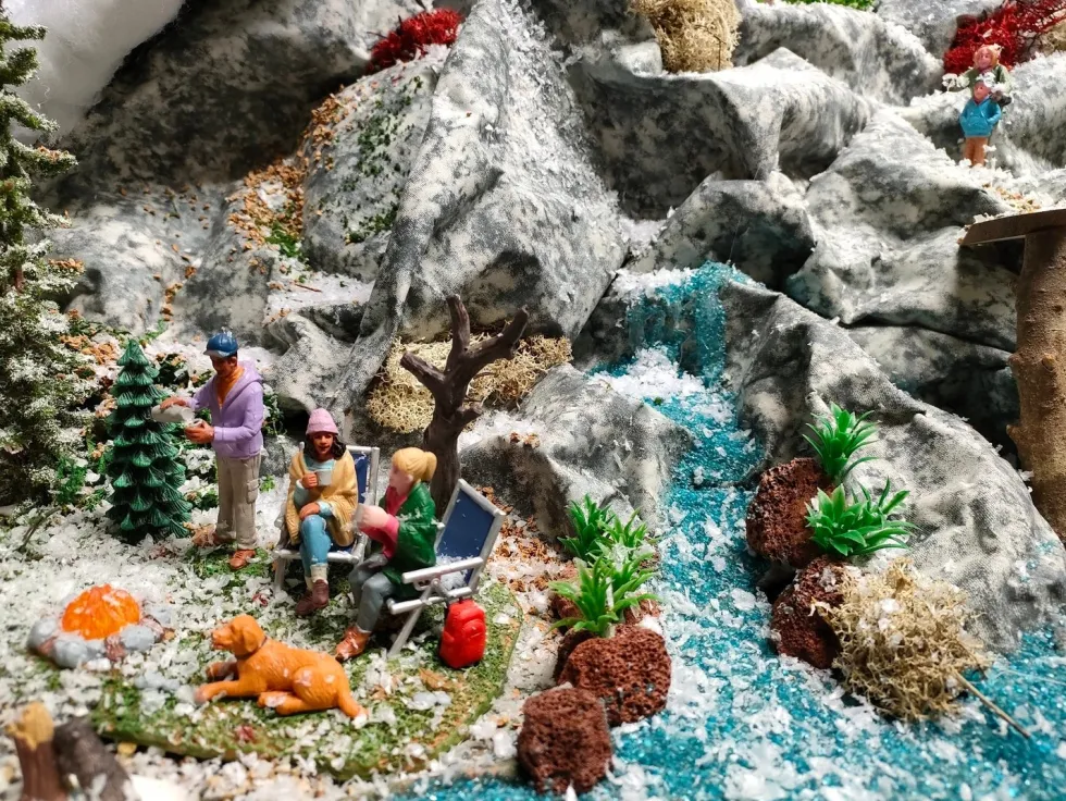 My Village kerstdorp ondergrond hervormbaar rots 120 x 100 cm