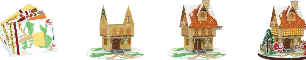 My Village kersthuisje 3D puzzel LED 20 x 20 x 20 cm