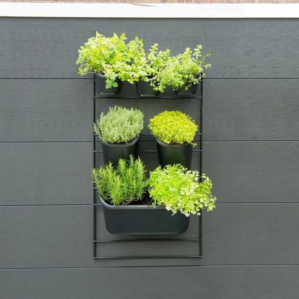 Nature rek met plantenbakken verticaal 84 x 48 cm