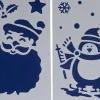 Peha Magic raamsjabloon pinguïn en kerstman 16 x 25 cm 2 stuks