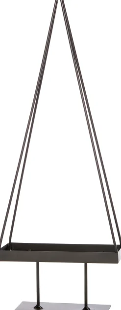 Piramide op voet metaal H 63 cm zwart