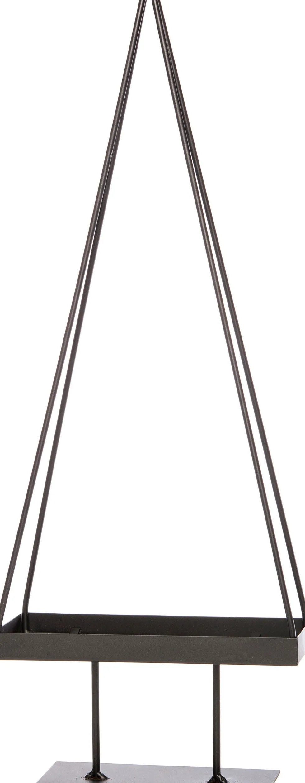 Piramide op voet metaal H 63 cm zwart