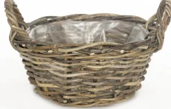 Plantenmand grijs D 35 H 15 cm