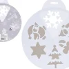 Raamsjabloon winter grijs 9 x 1,5 x 10,5 cm