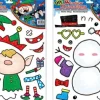 Raamsticker kerstmis figuurtjes gekleurd 30 x 42 cm