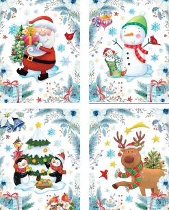 Raamsticker kerstmis gekleurd 30 x 42 cm