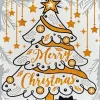 Raamsticker kerstmis goud/grijs 30 x 42 cm