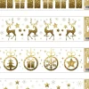 Raamsticker kerstmis goud 12 x 45 cm