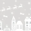 Raamsticker XL kerstmis winter 107 x 69 cm 4 stuks
