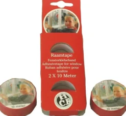 Raamtape 18 mm x 10 m 2 stuks rood
