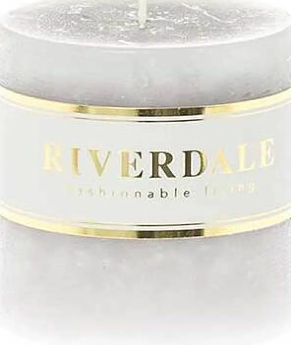 Riverdale stompkaars Pillar grijs 30 uur D 7 H 7 cm