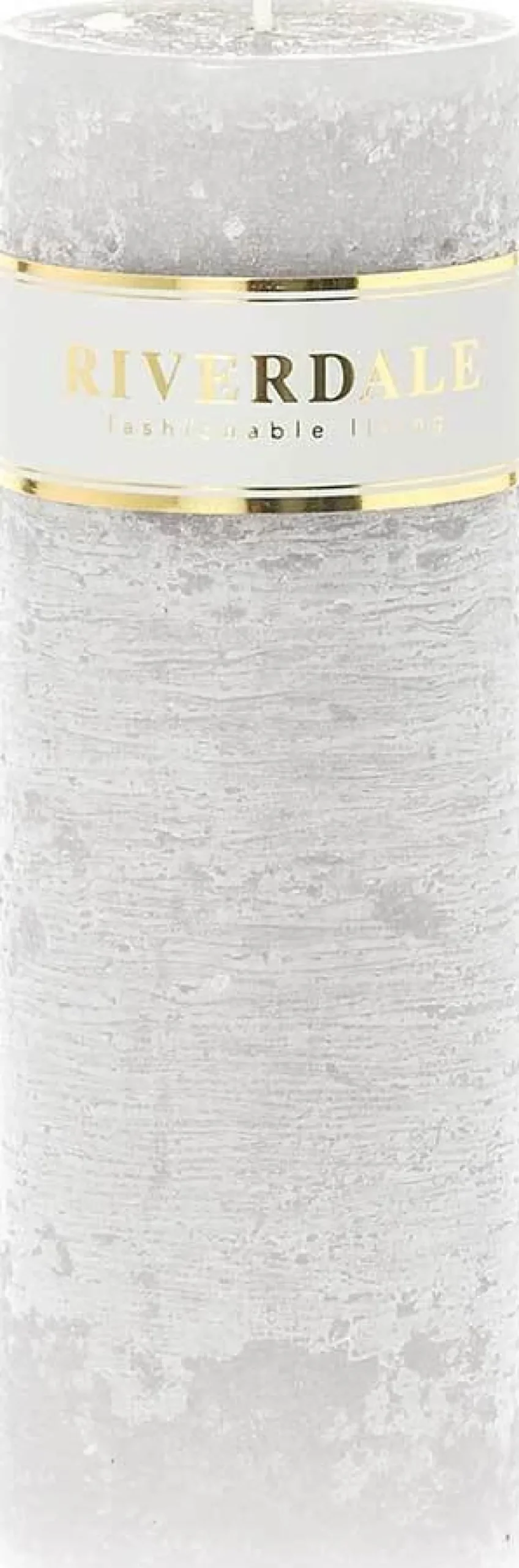 Riverdale stompkaars Pillar grijs 90 uur D 7 H 20 cm