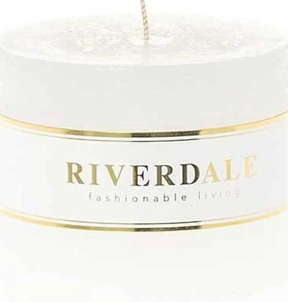 Riverdale stompkaars Pillar wit 45 uur D 9 H 9 cm
