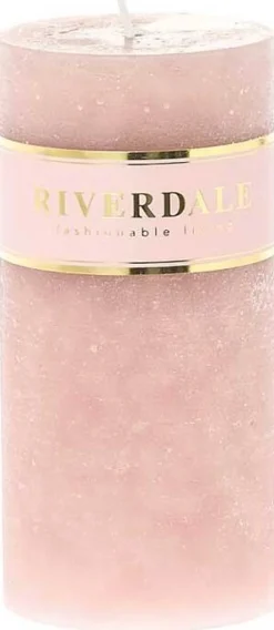 Riverdale stompkaars Pillar roze 60 uur D 7 H 14 cm