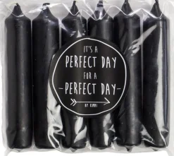 Rustik Lys dinerkaars Cadeau zwart 5 uur 6 stuks