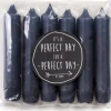 Rustik Lys dinerkaars Cadeau blauw 6 uur 6 stuks