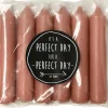 Rustik Lys dinerkaars Cadeau roze 6 uur 6 stuks