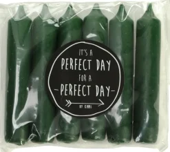 Rustik Lys dinerkaars Cadeau groen 6 uur 6 stuks