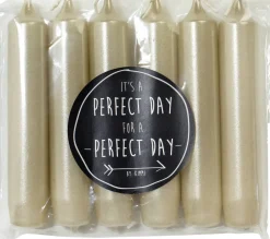 Rustik Lys dinerkaars Cadeau beige 5 uur D 2,1 H 12 cm 6 stuks