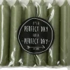 Rustik Lys dinerkaars Cadeau groen 5 uur 6 stuks