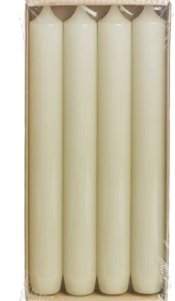 Rustik Lys dinerkaars Gloss geel 8 uur 4 stuks