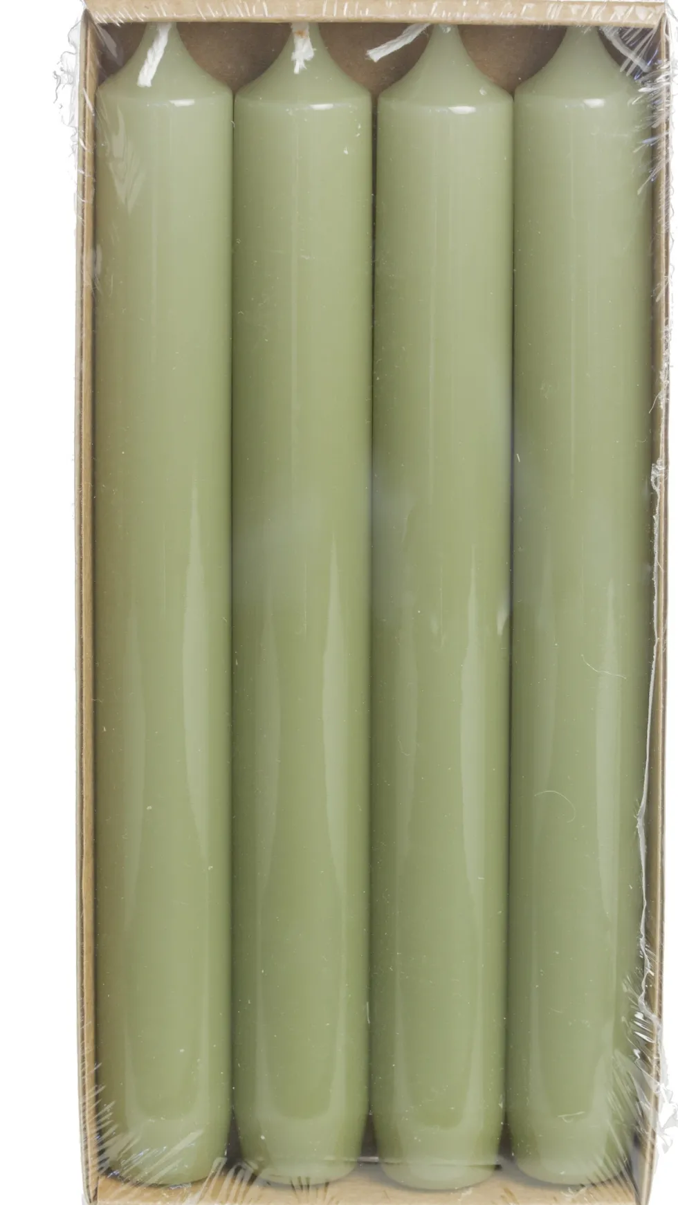 Rustik Lys dinerkaars Gloss groen 8 uur 4 stuks