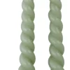 Rustik Lys dinerkaars Swirl groen 8,5 uur 2 stuks