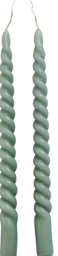 Rustik Lys dinerkaars Swirl grijs 8,5 uur 2 stuks