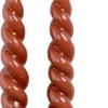 Rustik Lys dinerkaars Swirl mini rood 4 uur 2 stuks