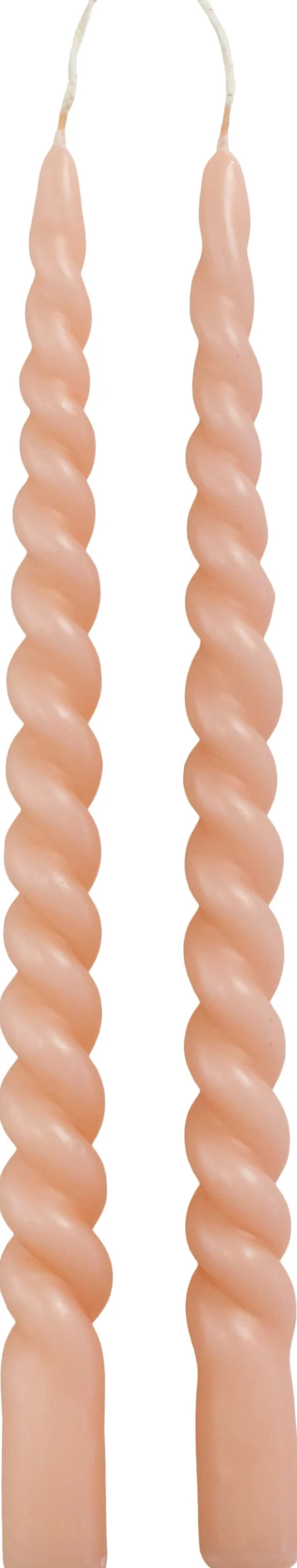 Rustik Lys dinerkaars Swirl roze 8,5 uur 2 stuks