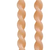 Rustik Lys dinerkaars Swirl roze 4 uur 2 stuks