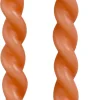 Rustik Lys dinerkaars Swirl terracotta 4 uur 2 stuks