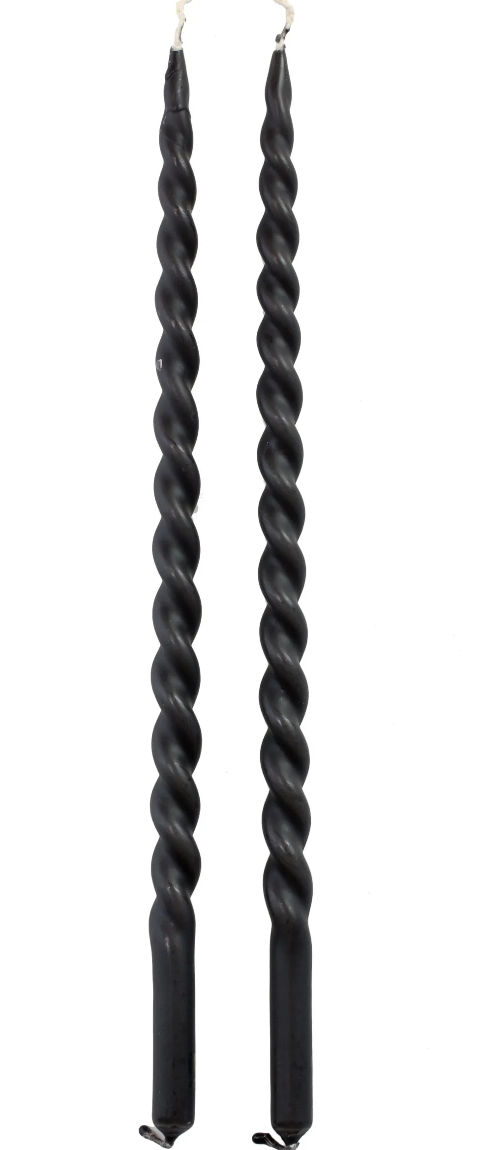 Rustik Lys dinerkaars Swirl zwart 4 uur 2 stuks