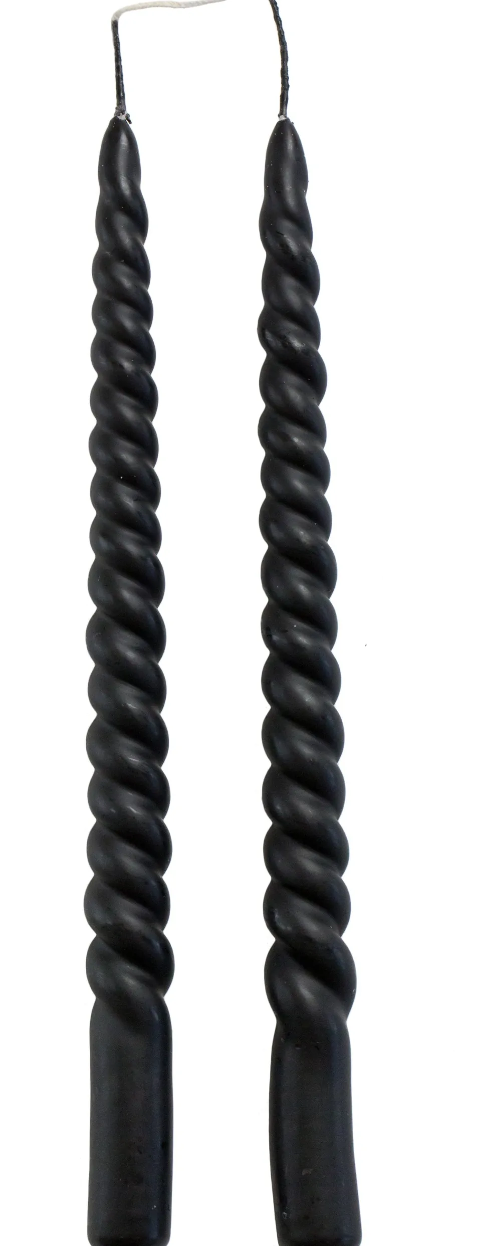 Rustik Lys dinerkaars Swirl zwart 8,5 uur 2 stuks