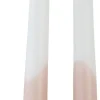 Rustik Lys dinerkaars Tweeling wit / roze 8 uur D 2,2 H 29 cm 2 stuks