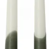 Rustik Lys dinerkaars Tweeling wit / zwart 8 uur D 2,2 H 29 cm 2 stuks