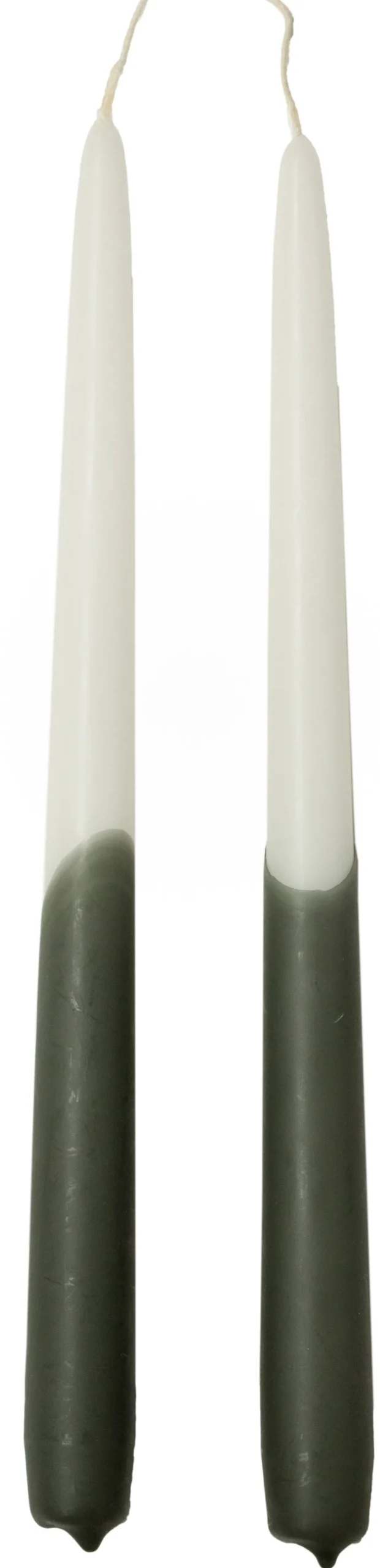 Rustik Lys dinerkaars Tweeling wit / zwart 8 uur D 2,2 H 29 cm 2 stuks