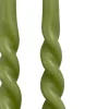 Rustik Lys dinerkaars Twist groen 8,5 uur 2 stuks