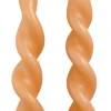 Rustik Lys dinerkaars Twist oranje 8,5 uur 2 stuks